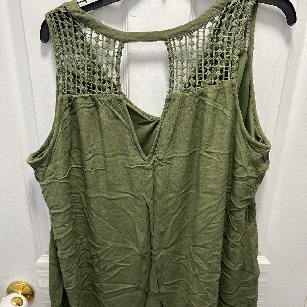 Olive Green Sleeveless dress xl lined.